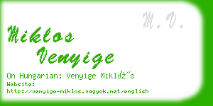 miklos venyige business card